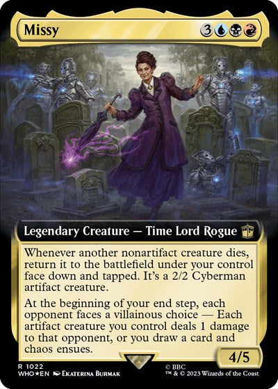 Missy (Extended Art) (Surge Foil) (Universes Beyond: Doctor Who) Medium Play Foil