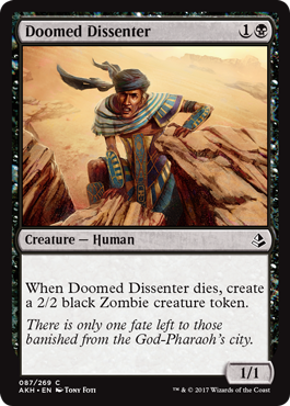 Doomed Dissenter (Amonkhet) Light Play Foil