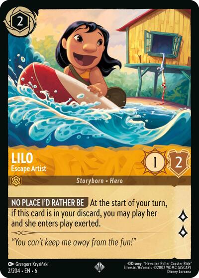 Lilo - Escape Artist (Azurite Sea) Near Mint Cold Foil