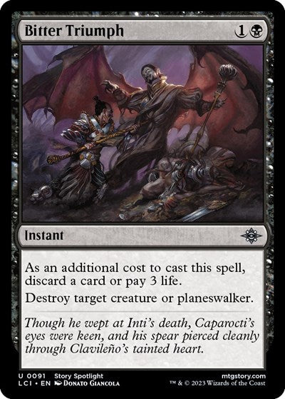 Bitter Triumph (The Lost Caverns of Ixalan) Damaged / Poor