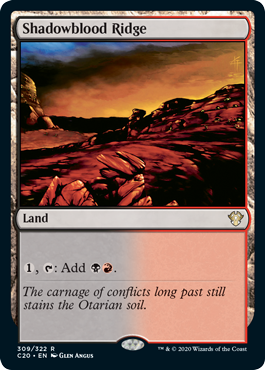Shadowblood Ridge (Commander 2020 Ikoria) Light Play