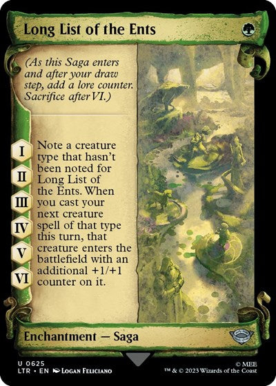 Long List of the Ents (Showcase Scrolls) (Universes Beyond: The Lord of the Rings: Tales of Middle-earth) Light Play