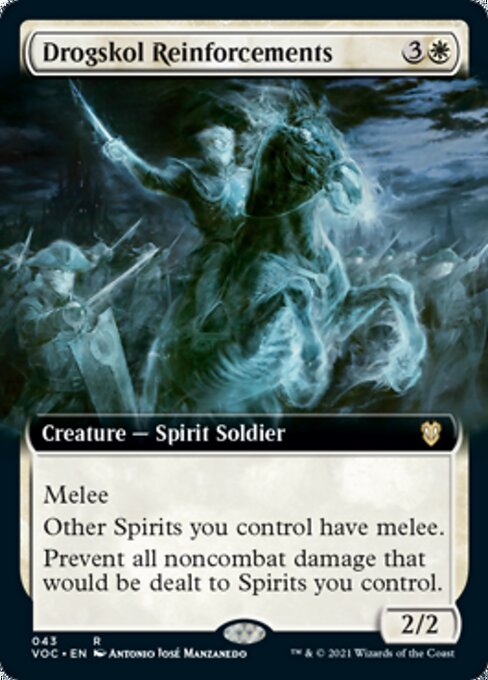 Drogskol Reinforcements (Extended Art) (Commander 2021 Crimson Vow) Light Play
