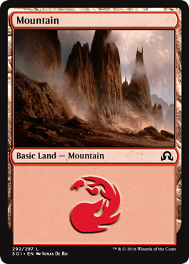 Mountain (292) (Shadows Over Innistrad) Light Play