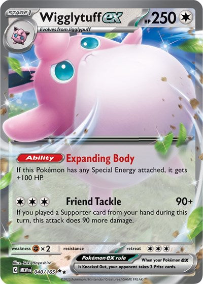 Wigglytuff ex - 040 (Scarlet and Violet: 151) Near Mint Holofoil