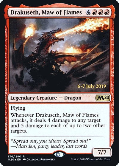 Drakuseth, Maw of Flames (Promos: Prerelease Cards) Light Play Foil