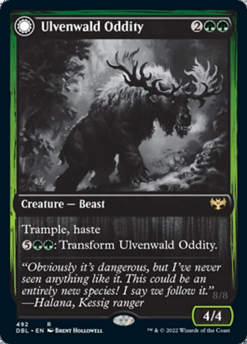 Ulvenwald Oddity / Ulvenwald Behemoth (Innistrad: Double Feature) Near Mint Foil