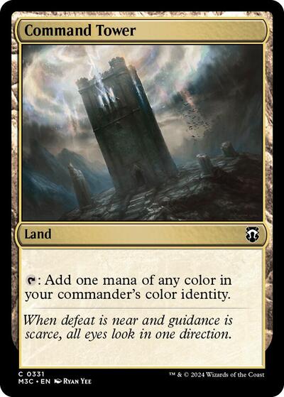 Command Tower (Ripple Foil) (Commander: Modern Horizons 3) Light Play Foil