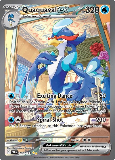 Quaquaval ex - 260 (SV02: Paldea Evolved) Near Mint Holofoil