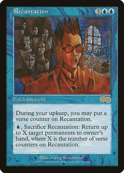 Recantation (Urza's Saga) Light Play