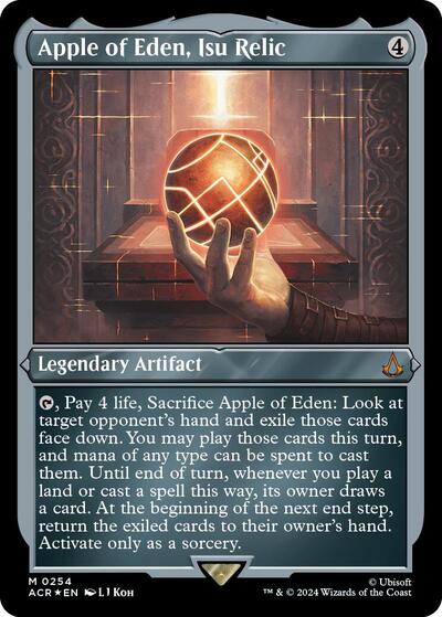Apple of Eden, Isu Relic (Foil Etched) (Universes Beyond: Assassin's Creed) Light Play Foil