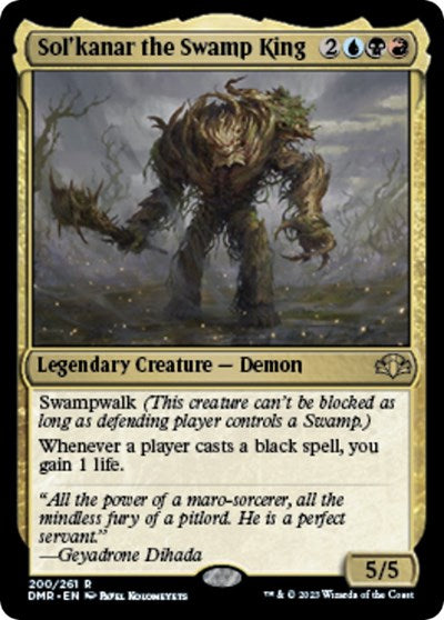 Sol'kanar the Swamp King (Dominaria Remastered) Light Play Foil