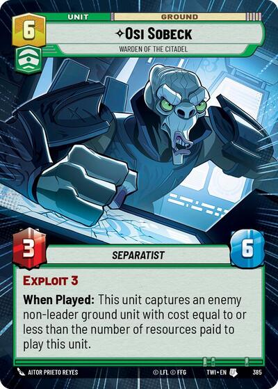 Osi Sobeck Warden of the Citadel (Hyperspace) (Twilight of the Republic) Near Mint Foil