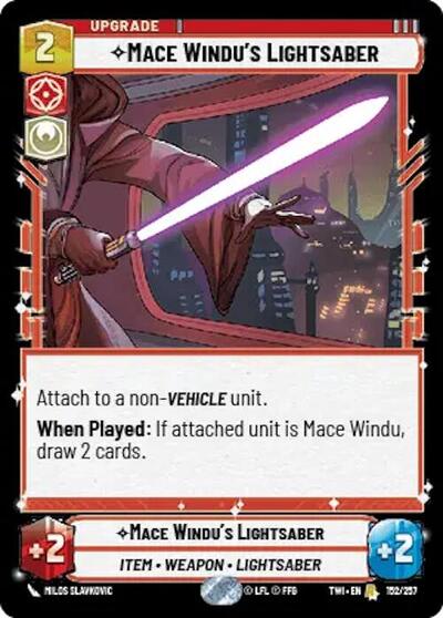 Mace Windu's Lightsaber (Twilight of the Republic) Near Mint Foil