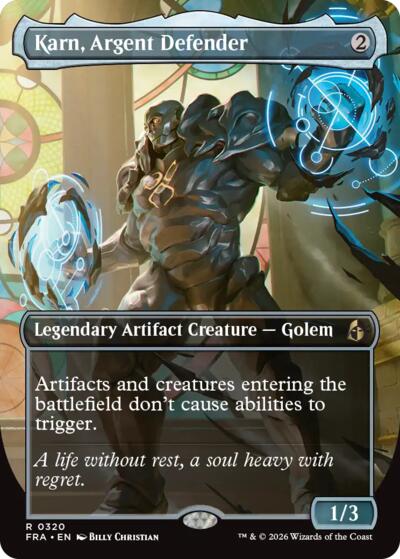 Karn, Argent Defender (Borderless) (Reality Fracture) Near Mint Foil