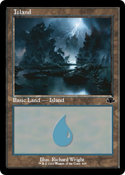 Island (405) (Retro Frame) (Dominaria Remastered) Light Play Foil