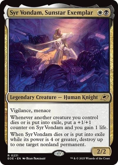 Syr Vondam, Sunstar Exemplar (Edge of Eternities) Light Play
