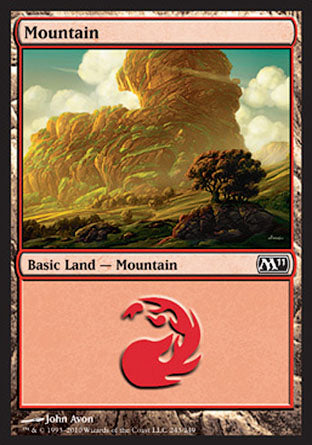 Mountain (243) (Magic 2011 Core Set) Light Play Foil