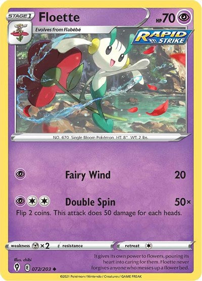 Floette (SWSH07: Evolving Skies) Light Play Reverse Holofoil
