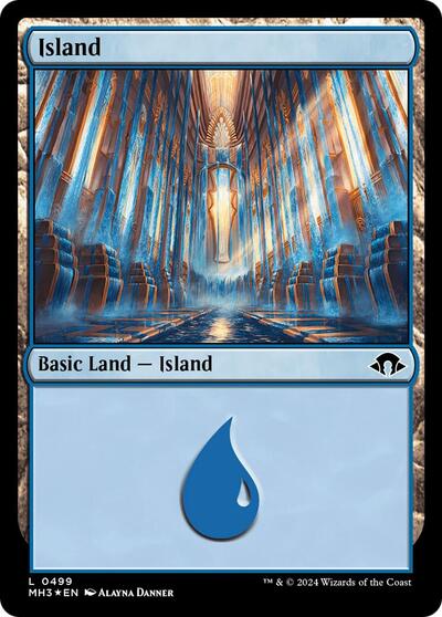 Island (0499) (Ripple Foil) (Modern Horizons 3) Light Play Foil