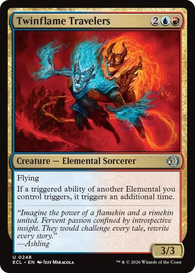 Twinflame Travelers (Lorwyn Eclipsed) Light Play Foil