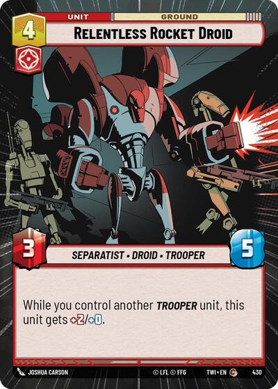 Relentless Rocket Droid (Hyperspace) (Twilight of the Republic) Near Mint Foil