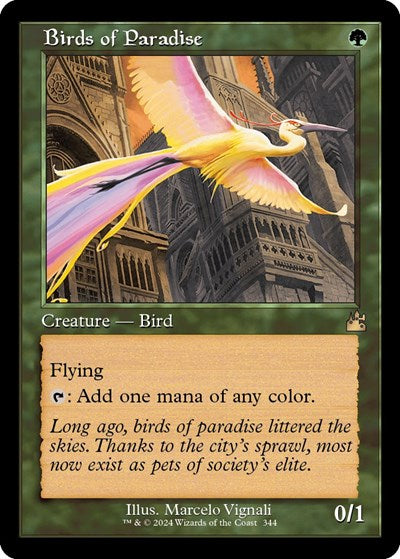 Birds of Paradise (Retro Frame) (Ravnica Remastered) Light Play