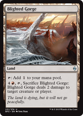 Blighted Gorge (Battle for Zendikar) Light Play Foil