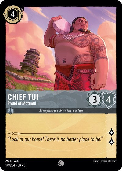 Chief Tui - Proud of Motunui (Into the Inklands) Near Mint Cold Foil