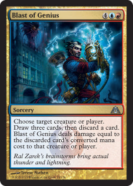 Blast of Genius (Dragon's Maze) Light Play Foil