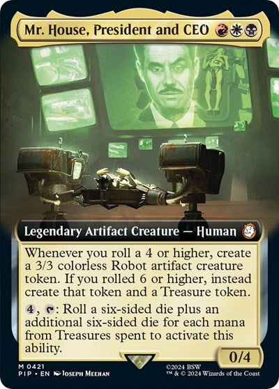 Mr. House, President and CEO (Extended Art) (Universes Beyond: Fallout) Light Play Foil