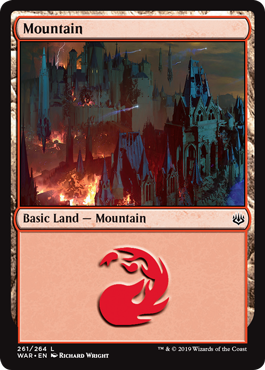 Mountain (261) (War of the Spark) Near Mint Foil