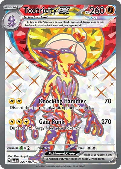 Toxtricity ex - 227 (Scarlet and Violet: Paradox Rift) Near Mint Holofoil