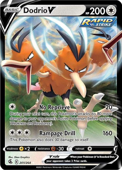 Dodrio V (SWSH08: Fusion Strike) Near Mint Holofoil
