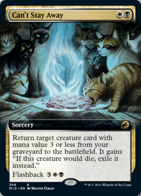 Can't Stay Away (Extended Art) (Innistrad: Midnight Hunt) Light Play Foil