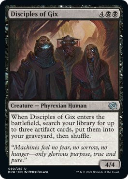 Disciples of Gix (The Brothers' War) Light Play Foil