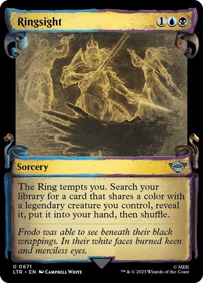 Ringsight (Showcase Scrolls) (Universes Beyond: The Lord of the Rings: Tales of Middle-earth) Light Play Foil
