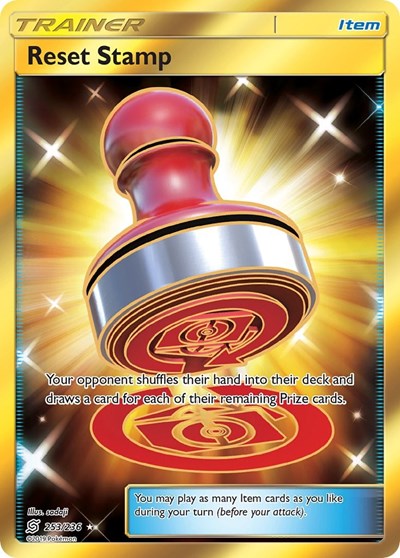 Reset Stamp (Secret) (SM - Unified Minds) Near Mint Holofoil