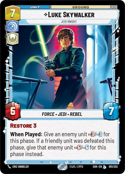 Luke Skywalker Jedi Knight (Spark of Rebellion) Near Mint Foil