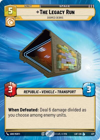 The Legacy Run Doomed Debris (Hyperspace) (Legends of the Force) Near Mint