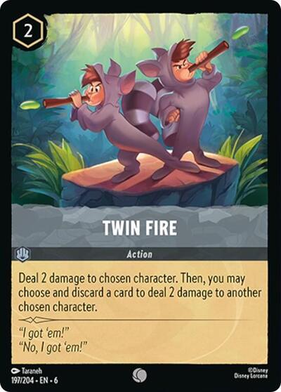Twin Fire (Azurite Sea) Near Mint Cold Foil