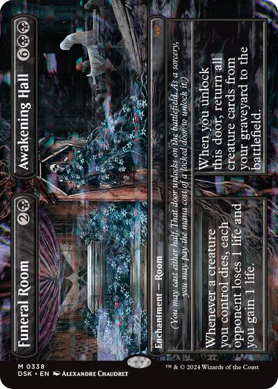 Funeral Room / Awakening Hall (Borderless) (Duskmourn: House of Horror) Light Play Foil
