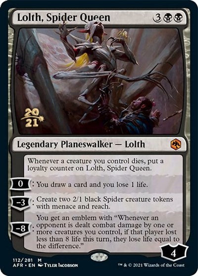 Lolth, Spider Queen (Promos: Prerelease Cards) Light Play Foil