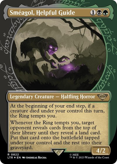 Smeagol, Helpful Guide (Showcase) (Surge Foil) (Universes Beyond: The Lord of the Rings: Tales of Middle-earth) Light Play Foil