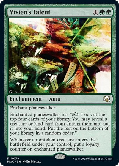 Vivien's Talent (Commander: March of the Machine) Light Play