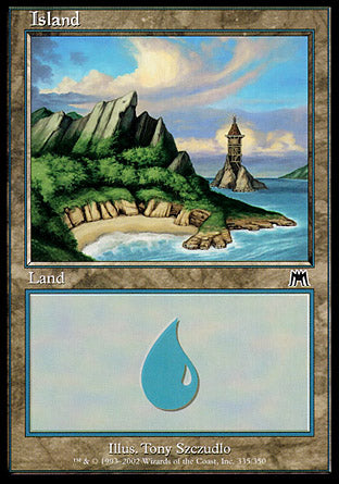 Island (335) (Onslaught) Light Play