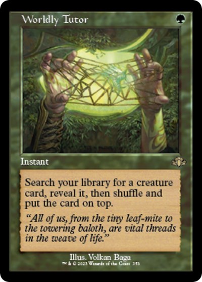 Worldly Tutor (Retro Frame) (Dominaria Remastered) Near Mint Foil