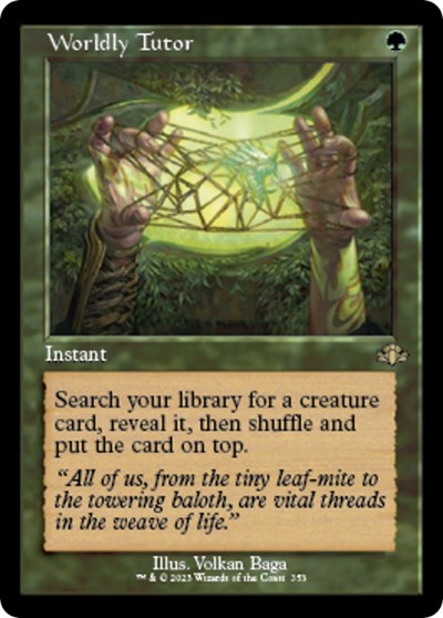 Worldly Tutor (Retro Frame) (Dominaria Remastered) Near Mint