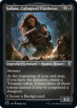Safana, Calimport Cutthroat (Etched Foil) (Commander Legends: Battle for Baldur's Gate) Light Play Foil
