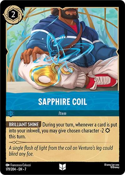 Sapphire Coil (Archazia's Island) Near Mint Cold Foil